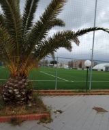 Una giornata piovosa agli impianti sportivi di Viareggio quartiere Marco Polo